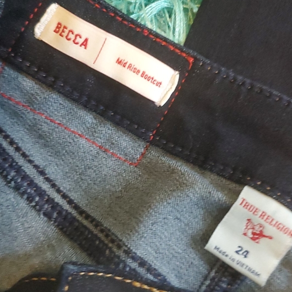 nwt true religion Becca bootcut gold hs jeans 24 - Picture 6 of 7